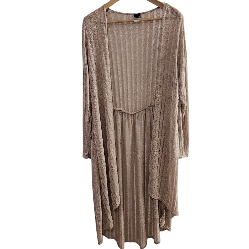 Libian Women's Sheer Open Front Minimalist Cardigan/CoverUp